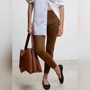 ASSETS By Spanx Brown Suede Leggings L